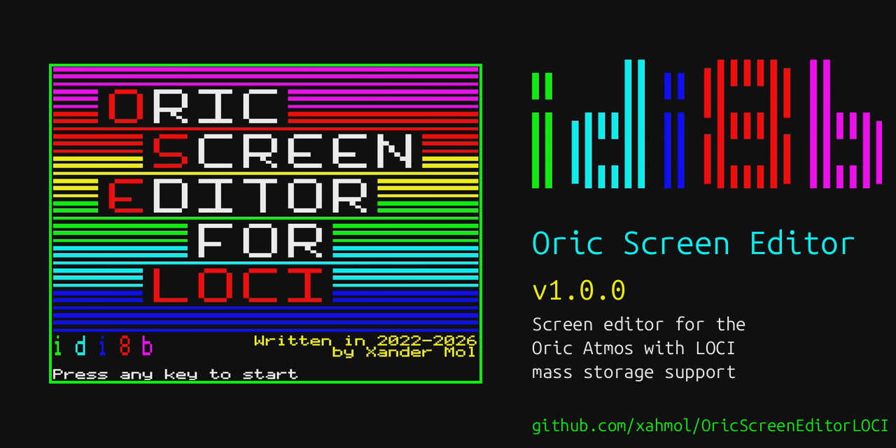 Oric Screen Editor for LOCI