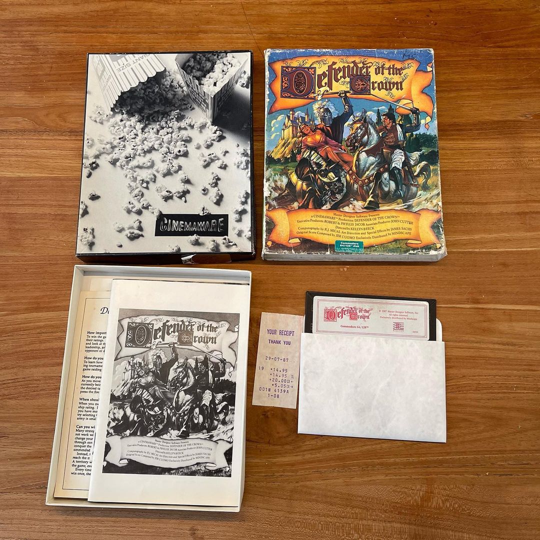 35 years later and I finally own a non pirated version of this game I played a lot.
#retro #8bit #commodore #commodore64 #defenderofthecrown #cinemaware
