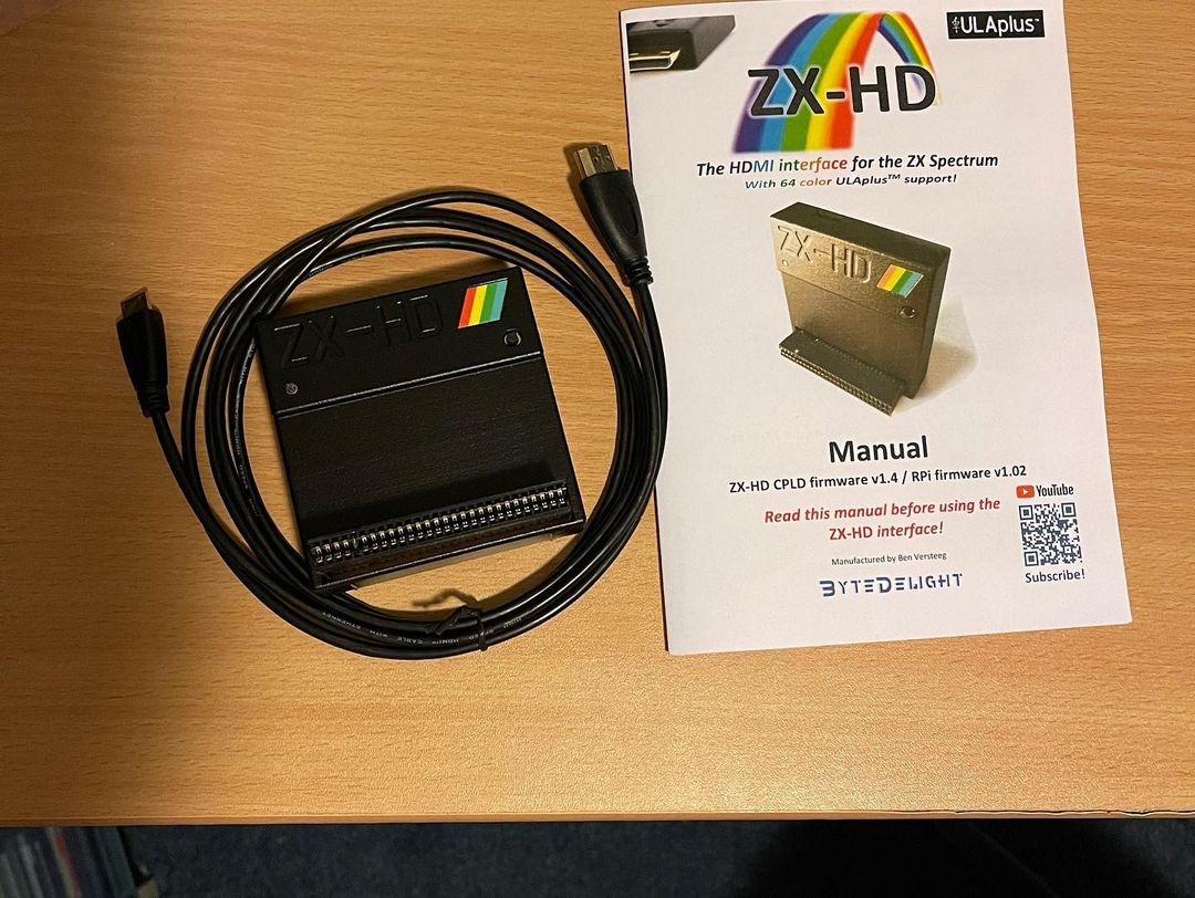 New ZX-HD addition from ByteDelight.com to give my ZX Spectrum 128 HDMI output and ULA Plus colours.
#retro #8bit #zxhd #bytedelight #zxspectrum #zxspectrum128k #sinclair