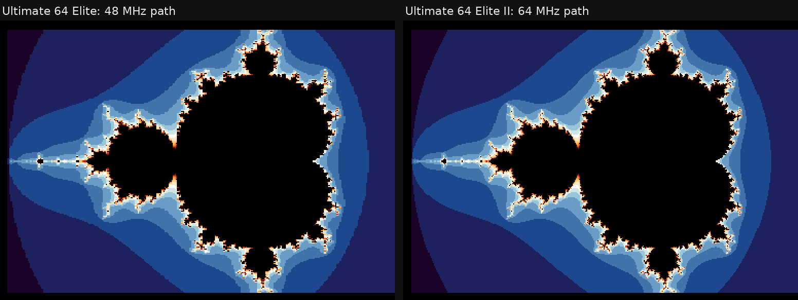 The default overview on both paths: Ultimate 64 Elite (left), Ultimate 64 Elite II (right)