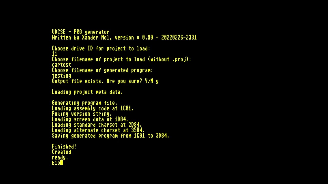C128: VDCSE2PRG - Executable generator for VDCSE screens